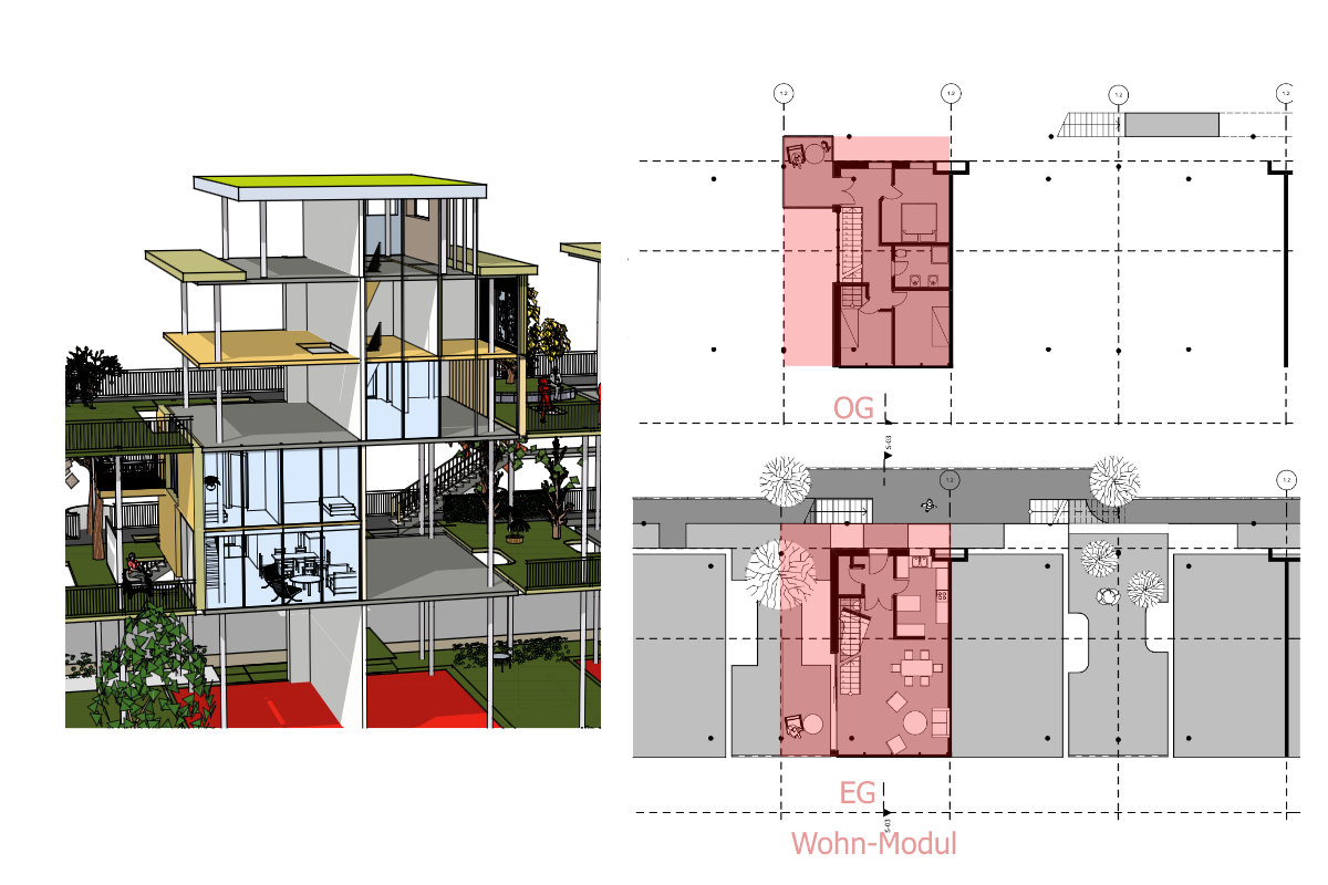Beispiel Grundriss Wohnmodul